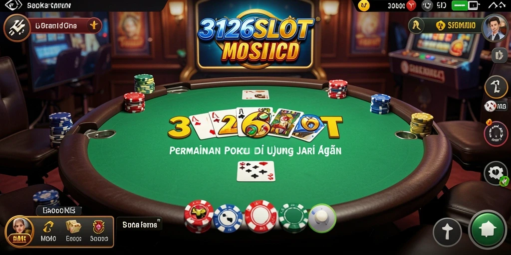 Tampilan utama gameplay 3126SLOT dengan suasana poker yang menegangkan.
