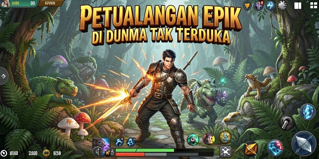 Screenshot dari gameplay petualangan yang mendebarkan di 8180.