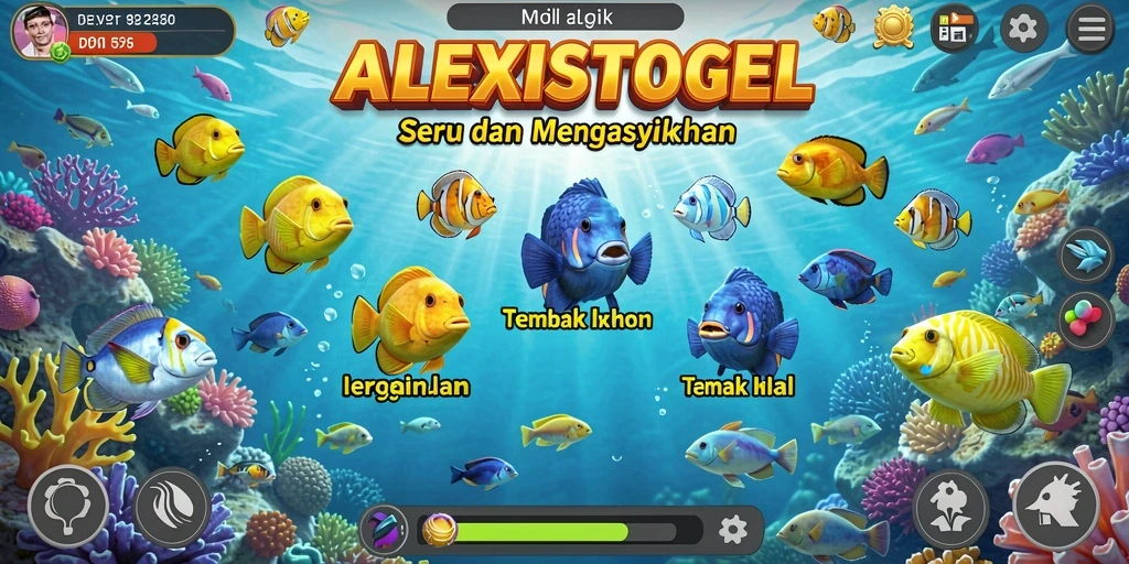 Tampilan gameplay menembak ikan yang seru dan mengasyikkan.