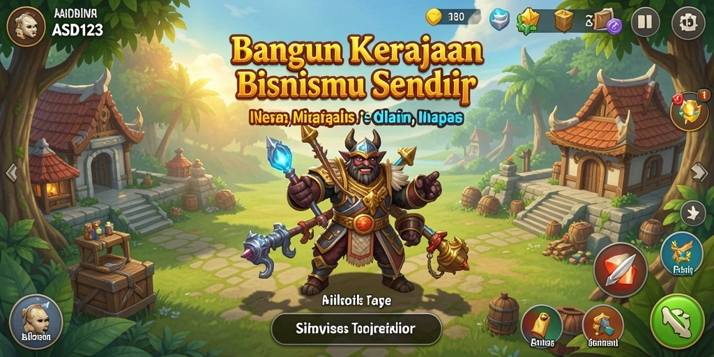 Tampilan gameplay Tycoon yang menarik dan penuh warna.