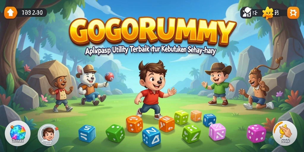 Screenshot utama GOGORUMMY menampilkan antarmuka aplikasi Utility yang menarik.