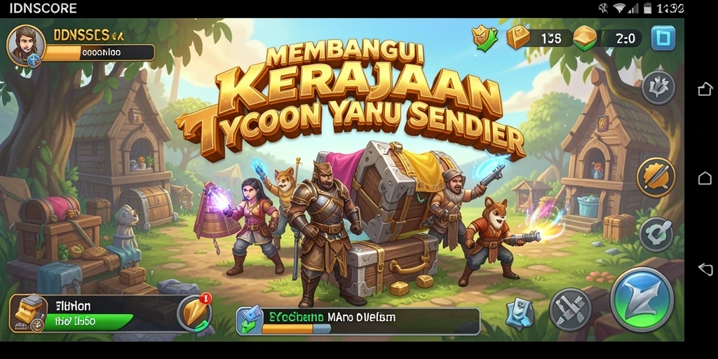 Tampilan gameplay IDNSCORE dengan desain yang menarik dan interaktif.