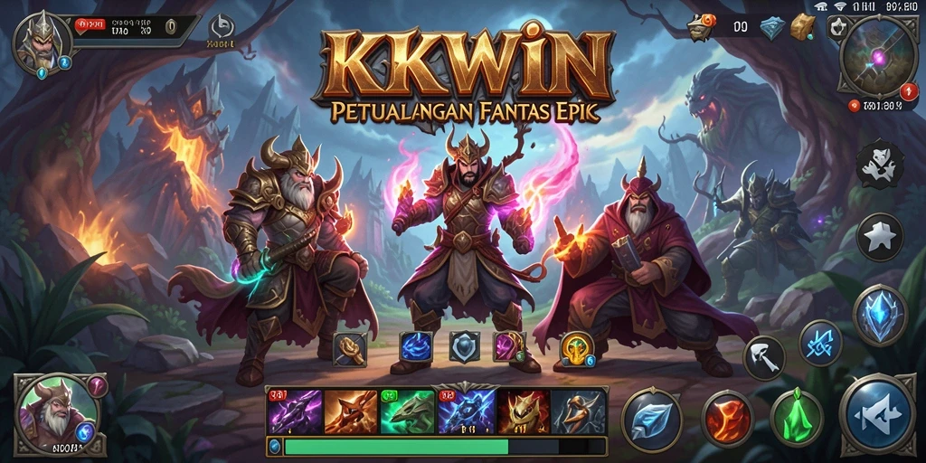 Tampilan seru gameplay RPG KKWIN yang menantang dan interaktif.