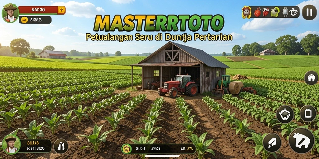 Gameplay seru MASTERTOTO memperlihatkan aktivitas bertani yang menyenangkan.