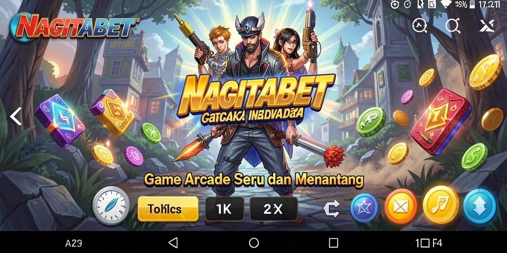 Screenshot NAGITABET menampilkan gameplay seru dengan warna-warna cerah.