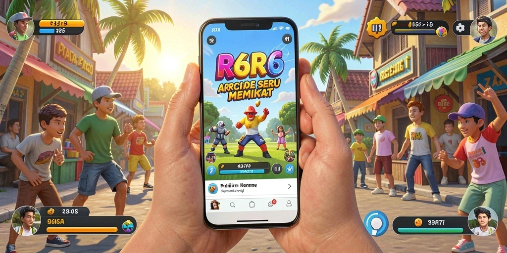 Tampilan gameplay menarik dari R6R6 dengan tantangan Arcade yang seru.