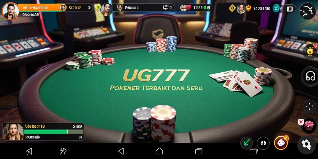 Tampilan menarik gameplay poker di UG777.