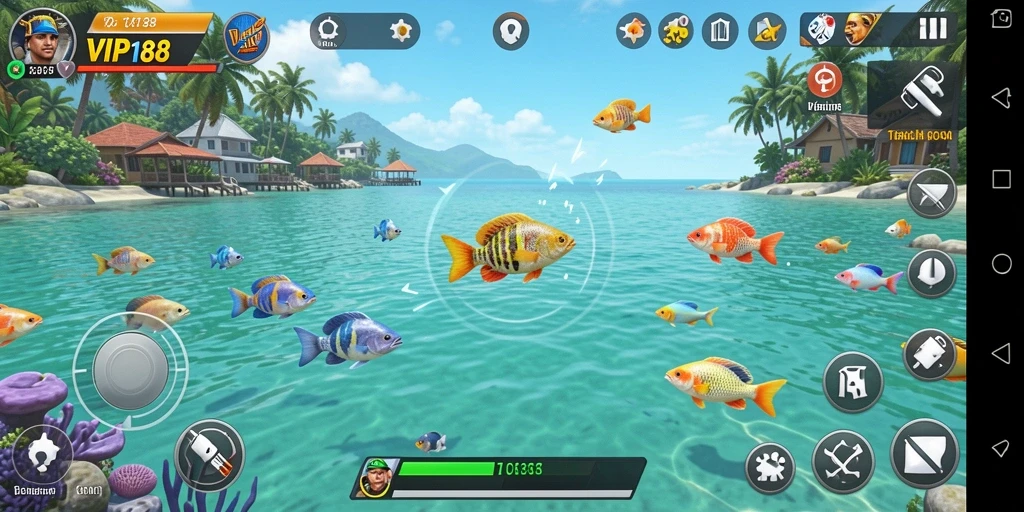 Tampilan gameplay menarik dari game Tembak Ikan VIP188.